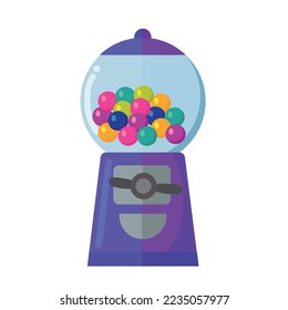 Gumball machine isolated vector illustration