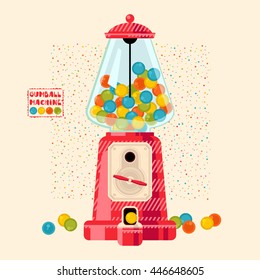 Gumball Machine. Vector Illustration