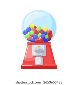 Ilustración vectorial de la máquina Gumball. Aislado sobre fondo blanco.