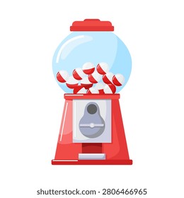 Gumball machine vector illustration. Isolated on white background.