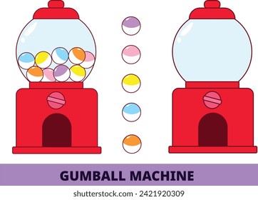 gumball machine-Winning Event Illustration Set