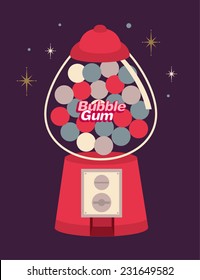 Gumball/bubblegum Machine/dispenser Vector/illustration