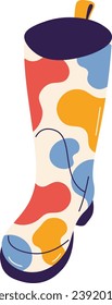 Gumboot Rubber Boot Abstract Vector Illustration