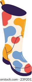 Gumboot Rubber Boot Abstract Vector Illustration