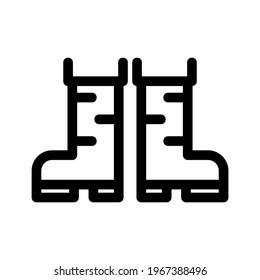 gumboots icon or logo isolated sign symbol vector illustration - high quality black style vector icons
