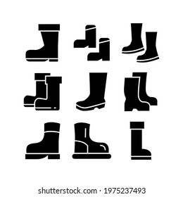 gumboots icon or logo isolated sign symbol vector illustration - Collection of high quality black style vector icons
