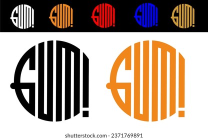 Gumi logo identity colorful abstract icon vector template