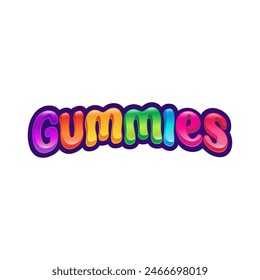 Diseño de logo de Gomitas. Logo de caramelo gomoso