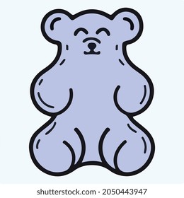 gummy bear color stroke vector