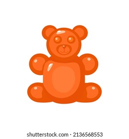 Gummy Bear Icon Clipart Orange Gummy Stock Vector (Royalty Free ...