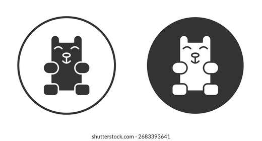 Gummy bear icon, symbol, Vector pictogram. Simple element illustration.