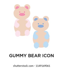 Gummy bear icon vector isolated on white background for your web and mobile app design, Gummy bear logo concept Gummy bear icon vector isolated on white background for your web and mobile app design, Gummy bear logo concept
