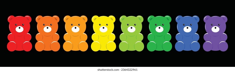 Gummy bear jelly sweets cute multi colored tasty sweet candy funny teddy gelatine dessert yummy child kid marmalade flavour unhealthy party animal cartoon small sugar chewy gum jellies glossy bright 