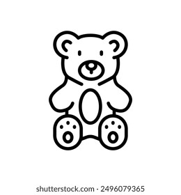 gummy bear, line style icon, isolated background