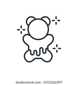 gummy bears icon. vector.Editable stroke.linear style sign for use web design,logo.Symbol illustration.