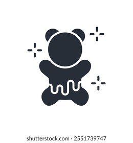 gummy bears icon. vector.Editable stroke.linear style sign for use web design,logo.Symbol illustration.