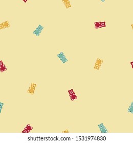 Gummy Bears Seamless Pattern for Tshirt Graphic Vector Print