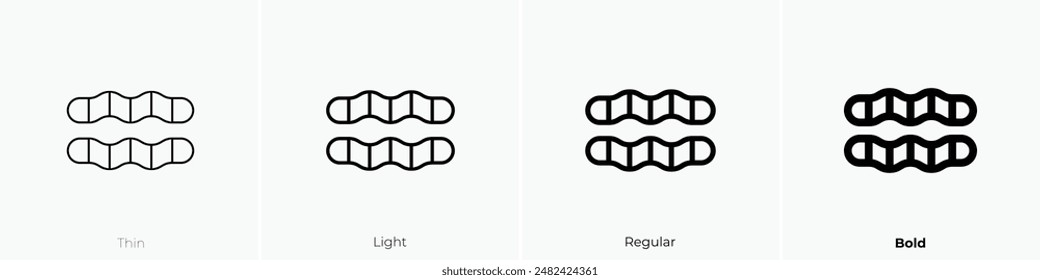 gummy icon. Thin, Light Regular And Bold style design isolated on white background