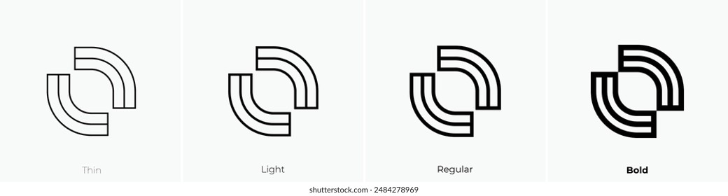 gummy icon. Thin, Light Regular And Bold style design isolated on white background