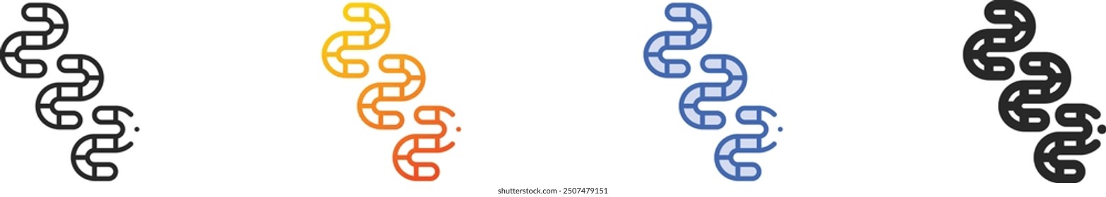 gummy icon.Thin Linear, Gradient, Blue Stroke and bold Style Design Isolated On White Background