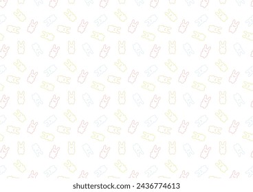 Gummy rabbit jelly candy pattern background. wallpaper and background. Rabbit jelly vector.