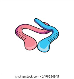 Gummy Worm Cartoon Vector Format