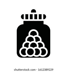 gums jar related sweets and candy   vector in solid design