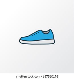Gumshoes Colorful Outline Symbol. Premium Quality Isolated Sneakers Element In Trendy Style.