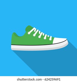Gumshoes icon in flat style isolated on white background. Shoes symbol stock vector illustration.
