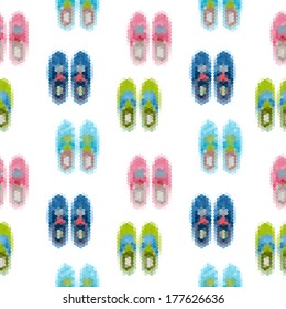 gumshoes seamless pattern. shoes background