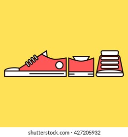 shoes front view vector