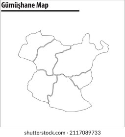 ilustración de gumushane vector ciudad de turquía