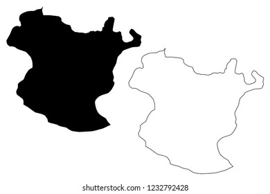 Gumushane (Provinces of the Republic of Turkey) map vector illustration, scribble sketch Gümüşhane ili map