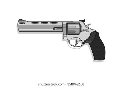 Gun .357 Magnum Vector
