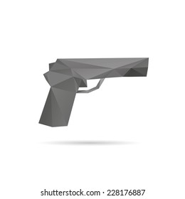 Gun abstract isolated on a white backgrounds, vector illustration