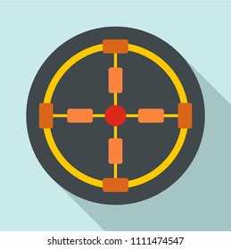 Gun aim icon. Flat illustration of gun aim vector icon for web design