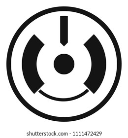 Gun aim scope icon. Simple illustration of gun aim scope vector icon for web design isolated on white background