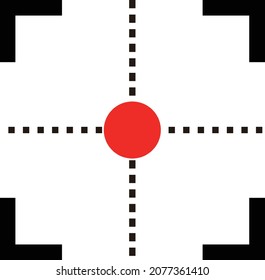 Icono de la pistola apuntando. Imagen vectorial simple.