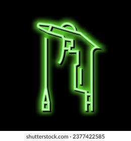 gun of air compressor neon light sign vector. gun of air compressor illustration