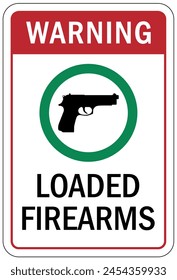 Gun allowed sign and labels
