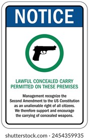 Gun allowed sign and labels