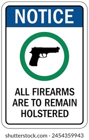 Gun allowed sign and labels
