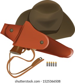 gun antique gun with sheath