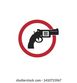 Gun army logo design vector illustration