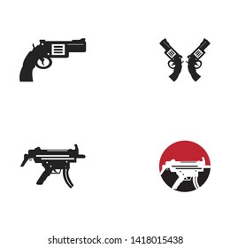 Gun army logo vector template