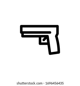 Ilustración de vectores de contorno de ejército de armas
