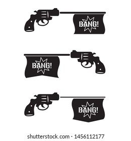 Gun Bang Set Gun Bung Flag Stock Vector (Royalty Free) 1456112177 ...