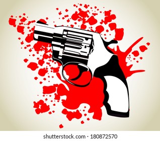 Gun and blood