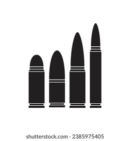 Gun Bullet Icon Set Vector Design.