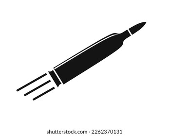 icono de bala con diseño sencillo	